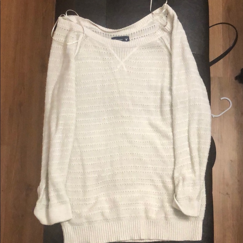Oversized off the shoulder sweater